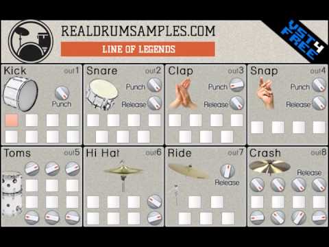 Line of Legends VST drum kit